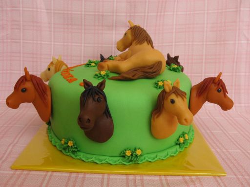 koňský dort zboku